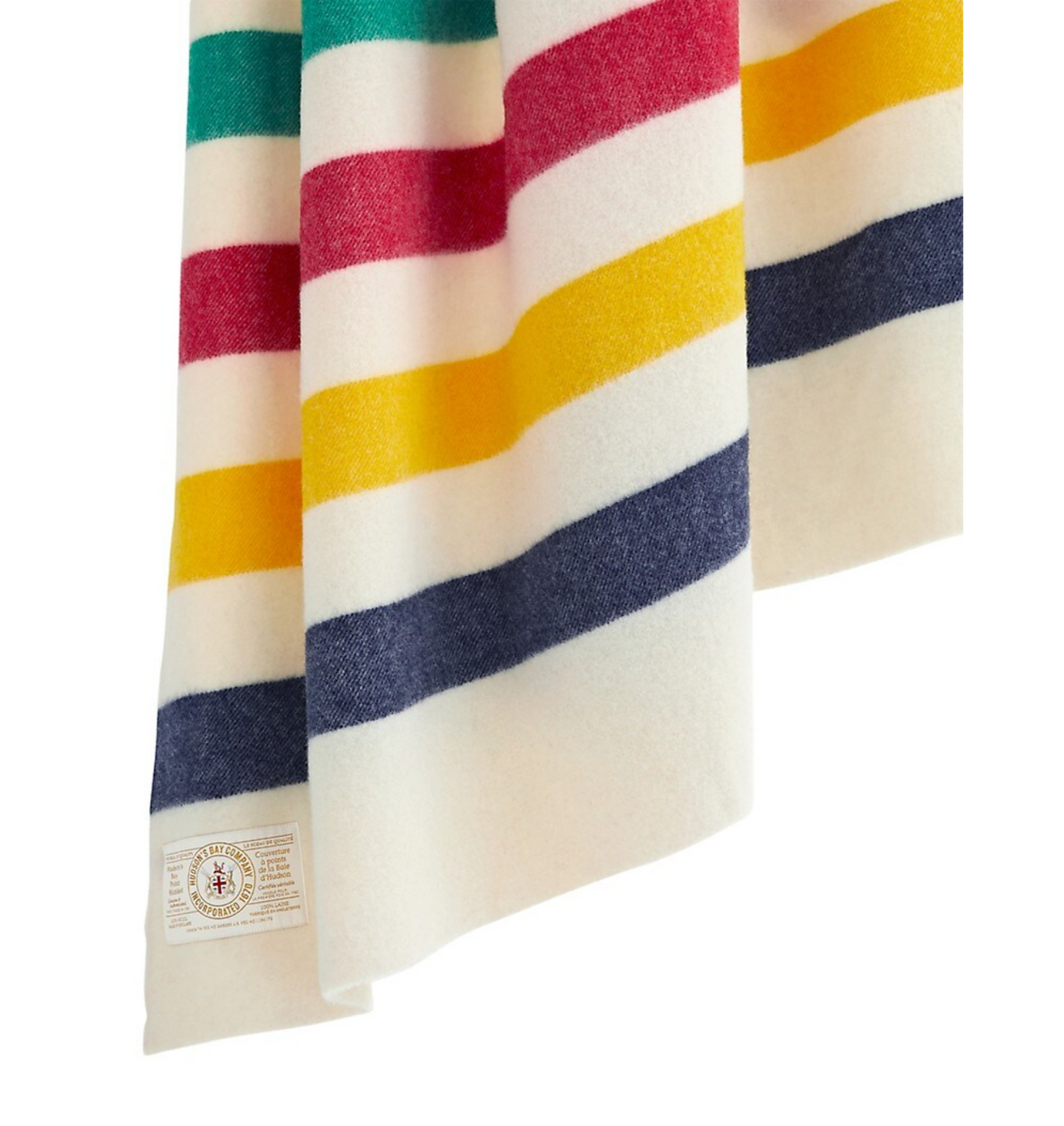 Genuine Hudson's Bay 100% wool point blanket - Queen 100 x 90 in