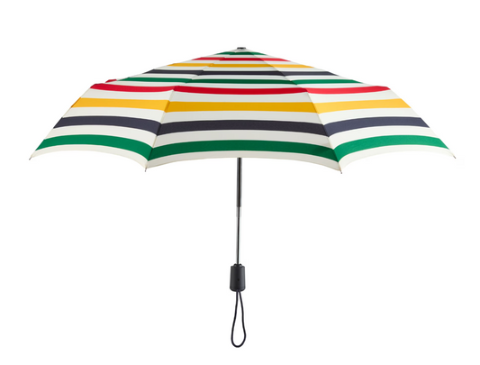 Genuine Hudson's Bay Stripes compact umbrella with 38 inch canopy