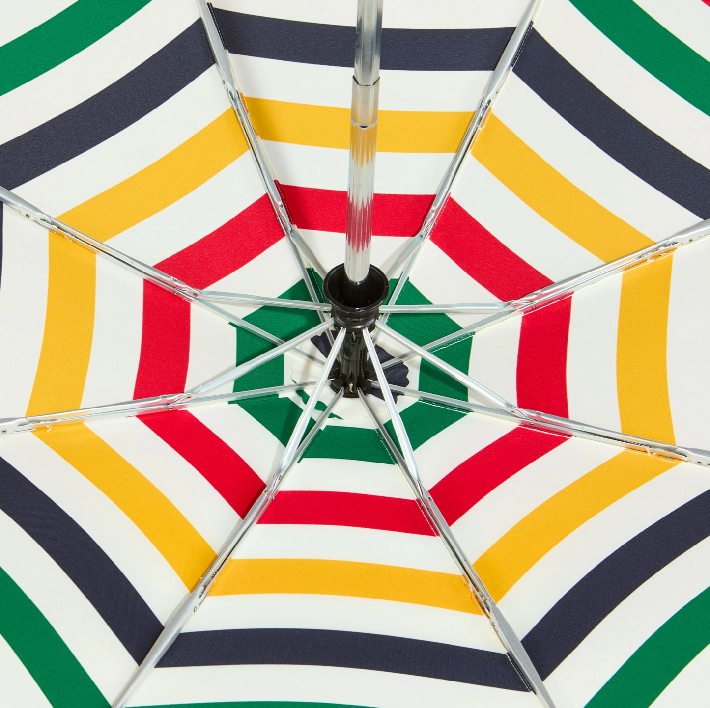 Genuine Hudson's Bay Stripes compact umbrella with 38 inch canopy