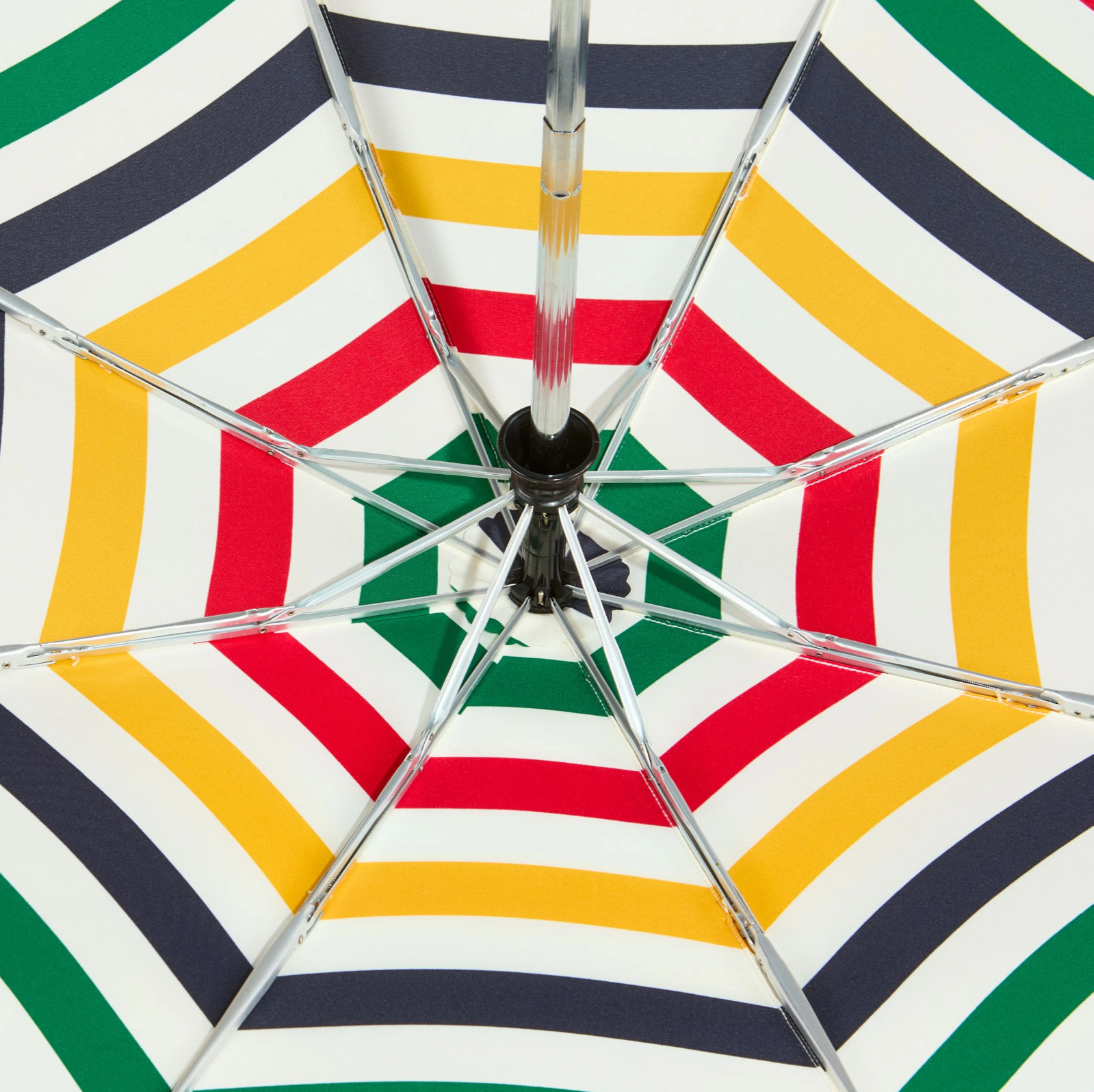 Genuine Hudson's Bay Stripes compact umbrella with 38 inch canopy