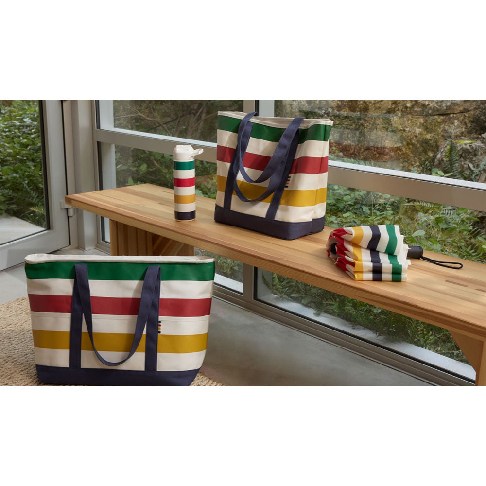 Genuine Hudson's Bay Stripes navy canvas tote bag