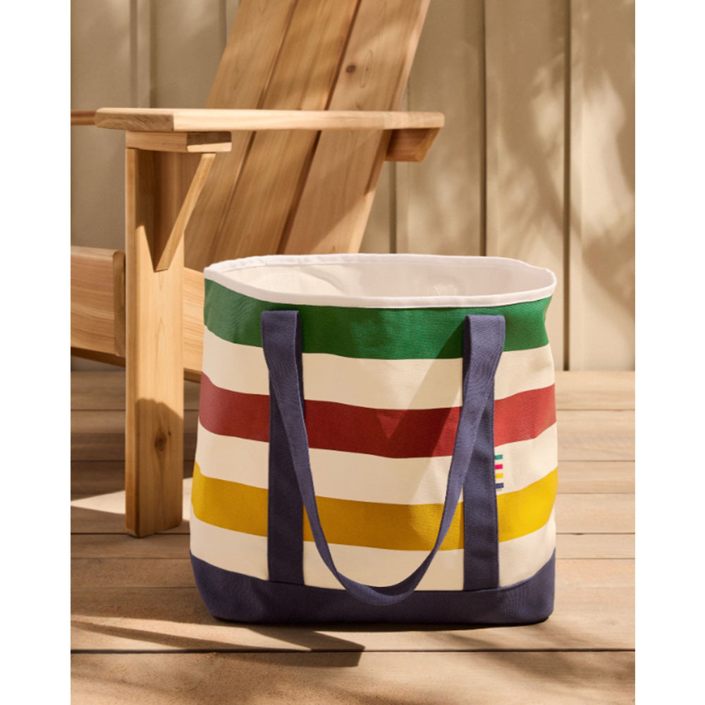 Genuine Hudson's Bay Stripes navy canvas tote bag